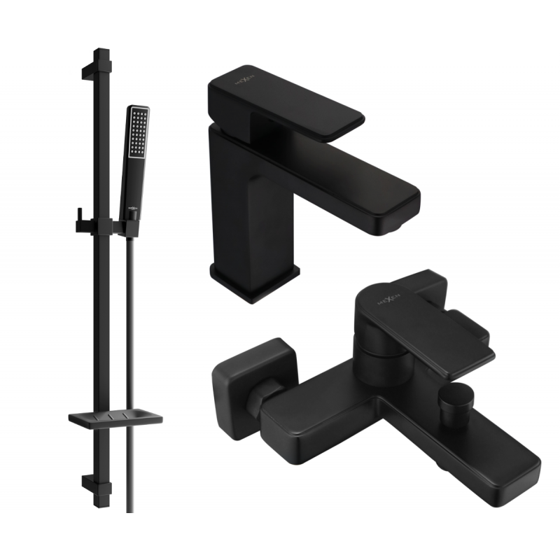 Mexen Mino DQ72 Wannenset, schwarz - 72403DQ72-70
