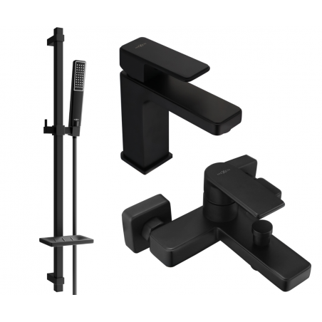 Mexen Mino DQ72 Wannenset, schwarz - 72403DQ72-70