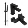 Mexen Mino DQ77 Badezimmerset, schwarz - 72403DQ77-70