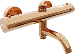 Mexen Kai thermostatische Wannen- und Duscharmatur, Roségold - 77900-60