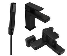 Mexen Mino R77 Wannenset, schwarz - 72403R77-70