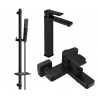 Mexen Mino DQ72 Badewannenset, schwarz - 72413DQ72-70