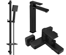 Mexen Mino DQ45 Badeset, schwarz - 72413DQ45-70