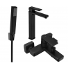 Mexen Mino R77 Badewannen-Set, schwarz - 72413R77-70