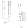 Mexen Mino R77 Badewannen-Set, schwarz - 72413R77-70