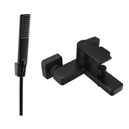 Mexen Mino R72 Wannenbatterie mit Duschset, schwarz - 7243R72-70