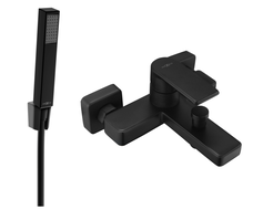 Mexen Mino R77 Badewannenarmatur mit Duschset, schwarz - 7243R77-70