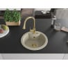 Mexen Diego 1-Kammer Granitspüle mit Küchenarmatur Elia, beige - 6512-69-670101-50