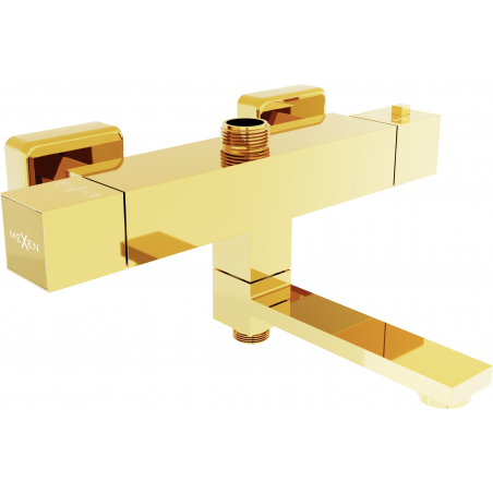 Mexen Cube thermostatische Wannen- und Duscharmatur, gold - 77910-50