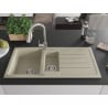 Mexen Andres Granitspüle 1,5-Becken mit Abtropffläche und Küchenarmatur Elia, beige - 6515-69-670101-00