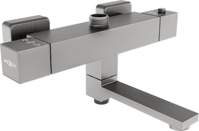 Mexen Cube thermostatische Badewannen- und Duscharmatur, Graphit - 77910-66