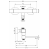Mexen Cube thermostatische Wannen- und Duscharmatur, schwarz - 77910-70