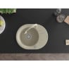 Mexen Kevin Granitspüle 1-Becken mit Abtropffläche und Küchenarmatur Elia, beige - 6517-69-670101-69