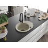 Mexen Kevin 1-Schüssel-Granitspüle mit Abtropffläche und Küchenarmatur Elia, beige - 6517-69-670101-70