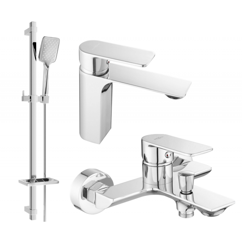 Mexen Alexa DQ62 Badewannenset, Chrom - 71203DQ62-00