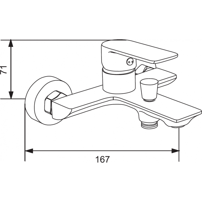 Mexen Alexa DQ62 Badewannenset, Chrom - 71203DQ62-00