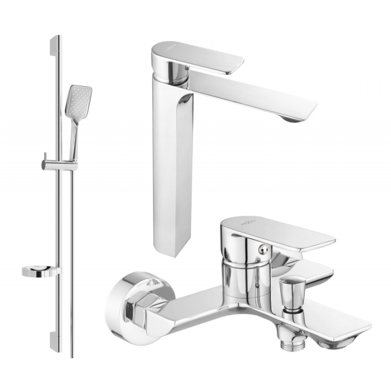 Mexen Alexa DQ62 Badezimmerset, Chrom - 71213DS62-00