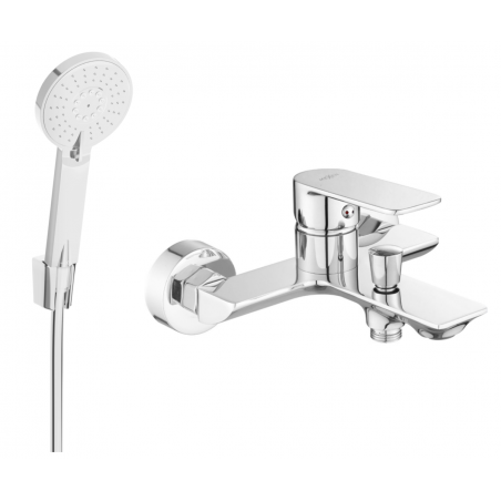 Mexen Alexa R40 Badewannenarmatur mit Duschset, Chrom - 7123R40-00