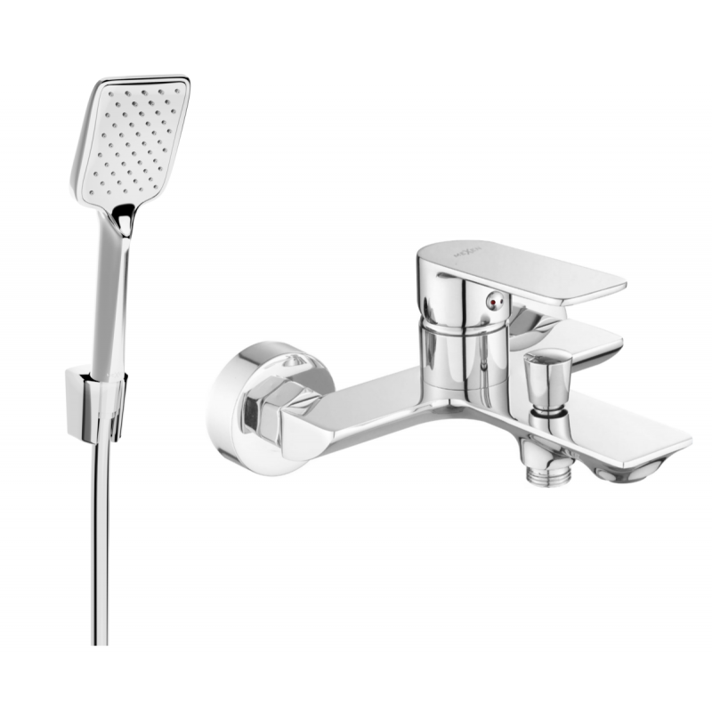 Mexen Alexa R62 Badewannenarmatur mit Duschset, Chrom - 7123R62-00