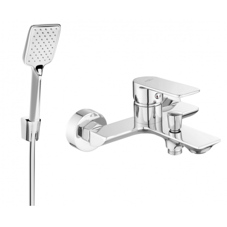 Mexen Alexa R62 Badewannenarmatur mit Duschset, Chrom - 7123R62-00