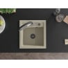Mexen Vito Granitspüle 1-becken mit Küchenarmatur Duo, beige - 6503-69-671701-07-B