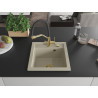Mexen Vito Granitspüle 1-Becken mit Küchenarmatur Duo, Beige - 6503-69-671701-57-G