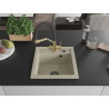 Mexen Vito Granitspüle 1-Becken mit Küchenarmatur Duo, Beige - 6503-69-671701-57-B