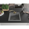 Mexen Vito 1-Komponenten Granitspüle mit Küchenarmatur Duo, Grau - 6503-71-671701-57-B