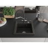 Mexen Vito 1-Kammer Granitspüle mit Duo-Küchenarmatur, schwarz/goldmetallisch - 6503-75-671701-07