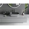 Mexen Rita Aufsatzwaschbecken 45 x 32 cm, schwarz matt/silbernes Schuppenmuster - 21084572