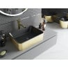 Mexen Catia Aufsatzwaschbecken 48 x 37 cm, schwarz matt/goldenes Linienmuster - 21314877