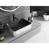 Mexen Catia Aufsatzwaschbecken 48 x 37 cm, Schwarz Matt/Silbernes Linienmuster - 21314873