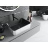 Mexen Catia Waschbecken Aufsatzwaschbecken 48 x 37 cm, schwarz matt/silbernes Linienmuster - 21314873