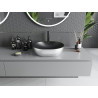 Mexen Viki Aufsatzwaschbecken 48 x 35 cm, schwarz matt/silbernes Muster Linien - 21054873
