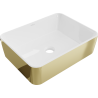 Mexen Catia Aufsatzwaschbecken 48 x 37 cm, weiß/gold - 21314806