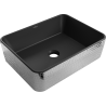 Mexen Catia Aufsatzwaschbecken 48 x 37 cm, Schwarz matt/Silbernes Schuppenmuster - 21314872