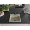 Mexen Milo granitspüle 1-becken mit küchenarmatur Duo, beige - 6505-69-671701-70-B