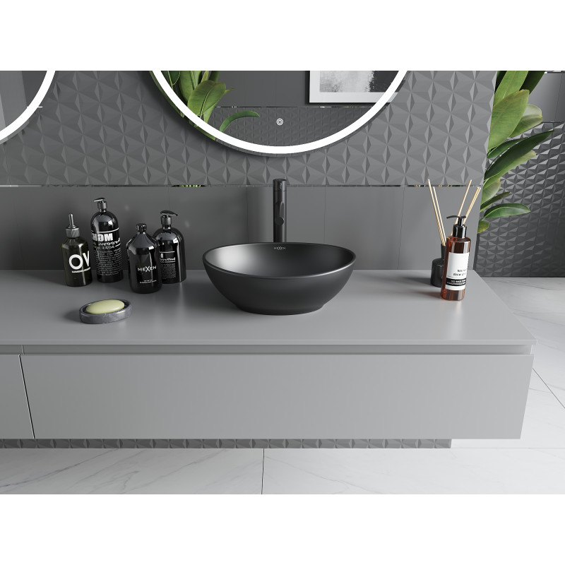 Mexen Elza Aufsatzwaschbecken 40 x 33 cm, schwarz matt - 21014085