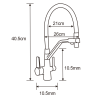 Mexen Enzo Granitspüle 1-Kammer mit Abtropffläche und Küchenarmatur Duo, schwarz gesprenkelt - 6506-76-671701-07