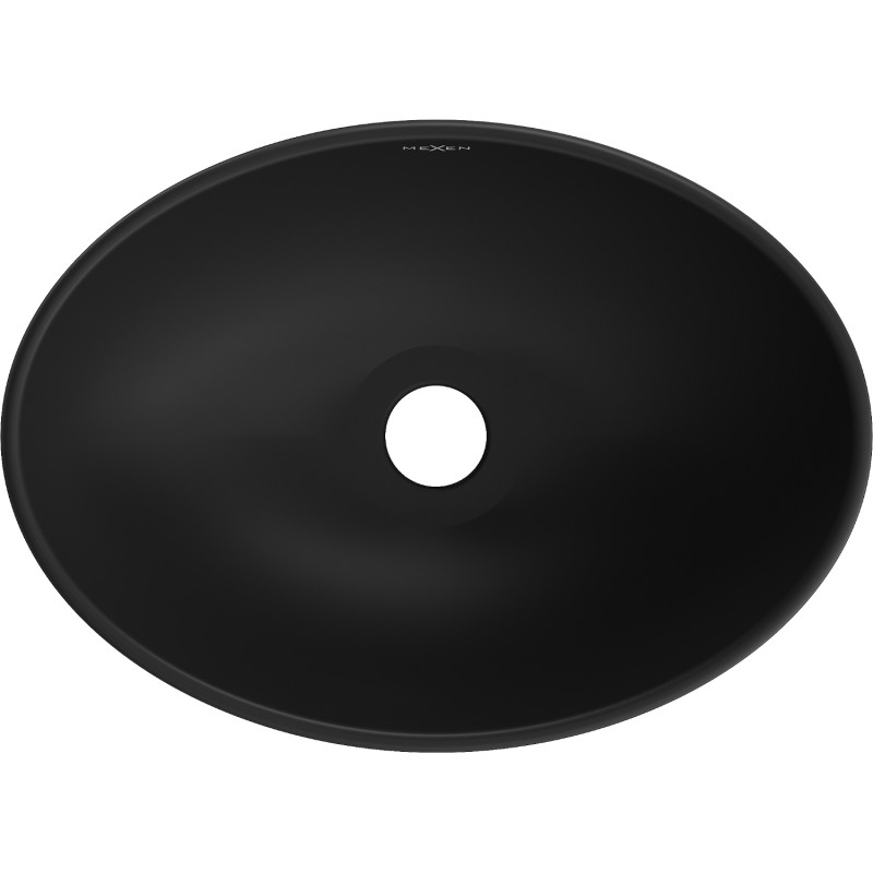 Mexen Elza Aufsatzwaschbecken 40 x 33 cm, Schwarz matt/Silber Schuppenmuster - 21014022