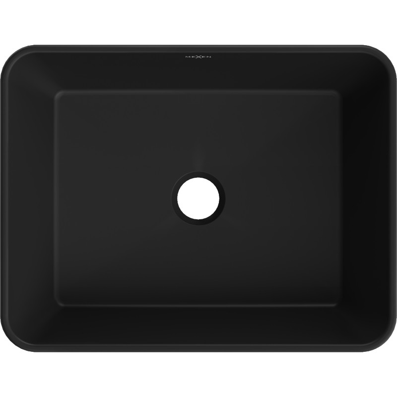 Mexen Catia Aufsatzwaschbecken 48 x 37 cm, Schwarz matt/Silbernes Schuppenmuster - 21314872