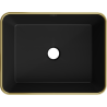 Mexen Catia Aufsatzwaschbecken 48 x 37 cm, schwarz matt/goldenes Karomuster - 21314879