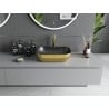 Mexen Rita Aufsatzwaschbecken 45 x 32 cm, schwarz matt/Gold Schuppenmuster - 21084578