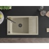 Mexen Elias Granitspüle 1-Becken mit Abtropffläche und Küchenarmatur Duo, beige - 6511-69-671701-57-B