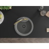Mexen Diego 1-Kammer-Granitespüle mit Küchenarmatur Duo, grau - 6512-71-671701-57-B