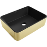Mexen Catia Aufsatzwaschbecken 48 x 37 cm, schwarz matt/gold - 21314876