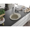 Mexen Kevin Granitspüle 1-Becken mit Küchenarmatur Duo, beige - 6517-69-671701-07