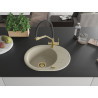 Mexen Kevin Granitspüle 1-Becken mit Küchenarmatur Duo, beige - 6517-69-671701-57-G