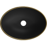 Mexen Elza Tischaufsatzwaschbecken 40 x 33 cm, schwarz matt/goldenes Gittermuster - 21014029