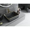 Mexen Catia Aufsatzwaschbecken 48 x 37 cm, schwarz matt/goldener Rand - 21314875